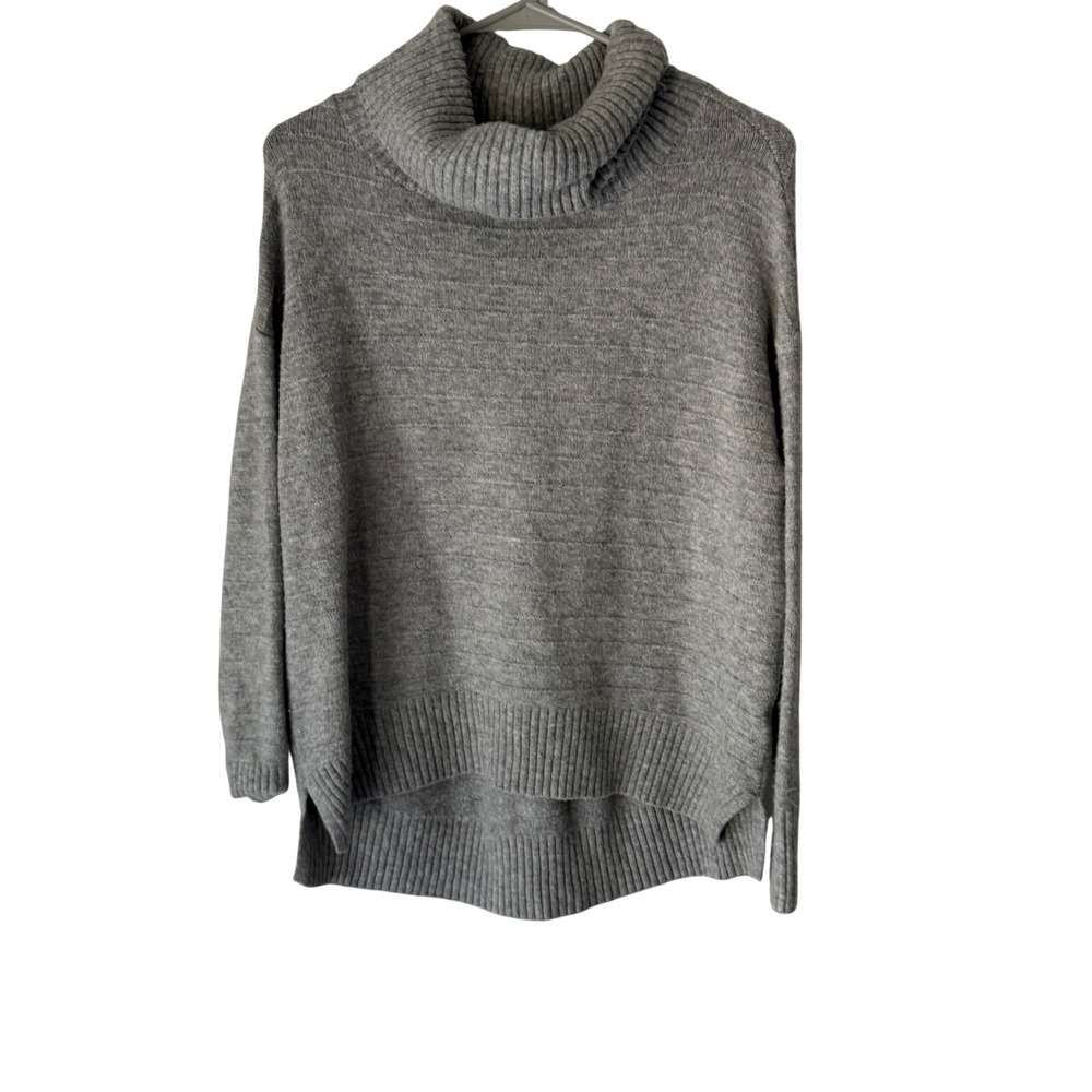 Old Navy Womens Sweater Gray Cowl Neck Long Sleeve Knit Casual Pullover Small